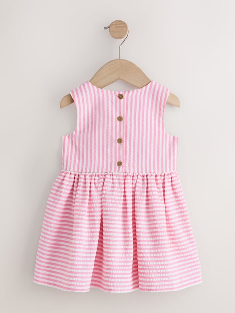 Pink Stripe Corsage Prom Dress (3mths-8yrs)