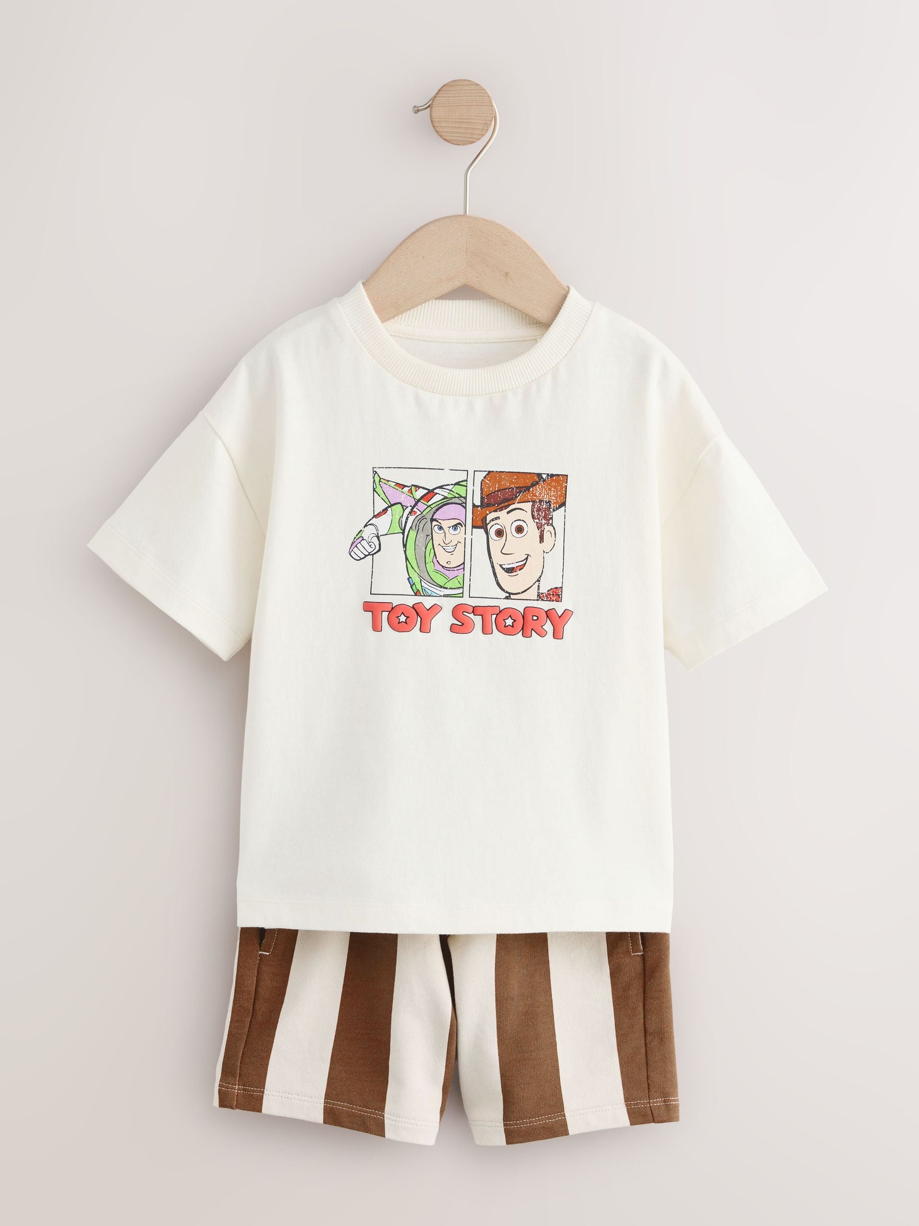 Ecru Toy Story T-Shirt and Shorts Set (3mths-8yrs) - Size 3-6 Months (62-68cm)