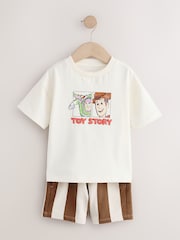Ecru Toy Story T-Shirt and Shorts Set (3mths-8yrs) - Size 3-6 Months (62-68cm)