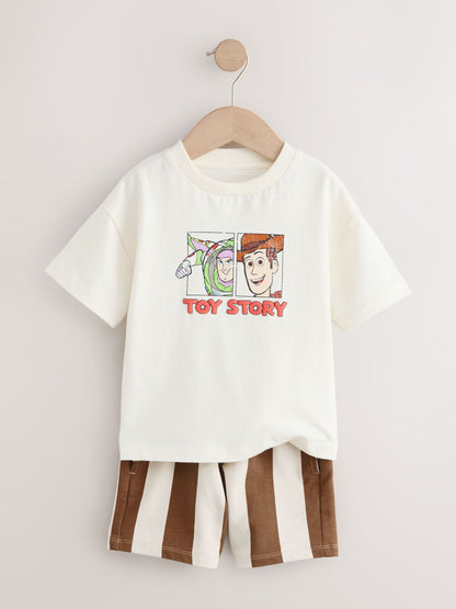Ecru Toy Story T-Shirt and Shorts Set (3mths-8yrs) - Size 3-6 Months (62-68cm)