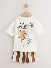 Ecru Toy Story T-Shirt and Shorts Set (3mths-8yrs) - Size 3-6 Months (62-68cm)