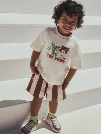Ecru Toy Story T-Shirt and Shorts Set (3mths-8yrs) - Ecru Toy Story / 12-18 Months (80-86cm)