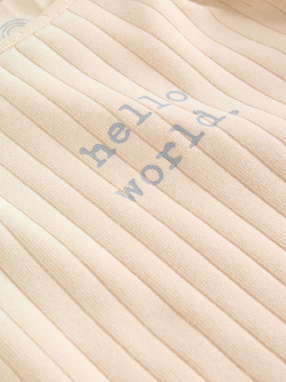 Neutral Hello World Top and Leggings Baby Set (0-18mths) - Size First Size (50cm)