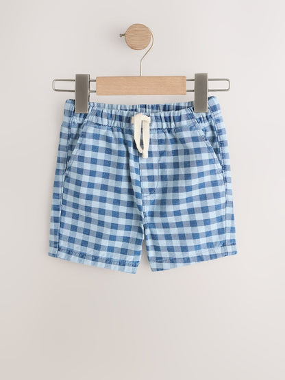 Blue Gingham Pull On Loose Denim