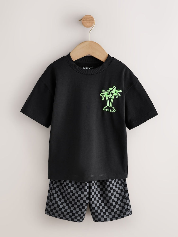 Coral/Aqua/Black Slogan