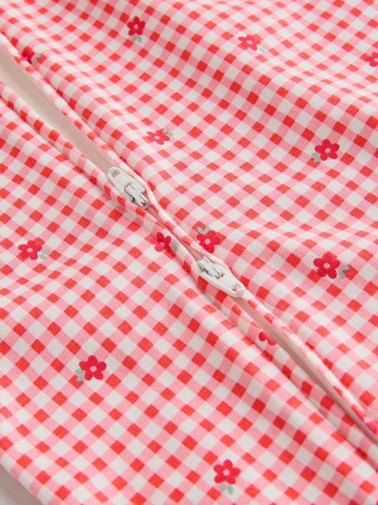 Red/Pink Two Way Zip Baby Sleepsuits 4 Pack (0mths-3yrs)