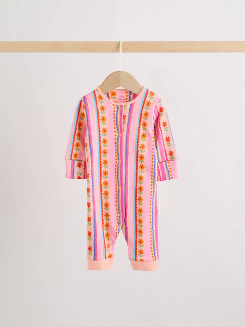 Blue/Pink Baby Sleepsuits 3 Pack (0mths-3yrs)
