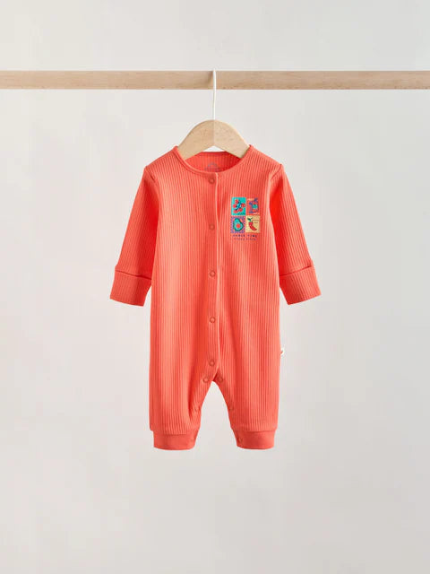 Multi Chilli Print Baby Sleepsuits 3 Pack (0mths-3yrs)