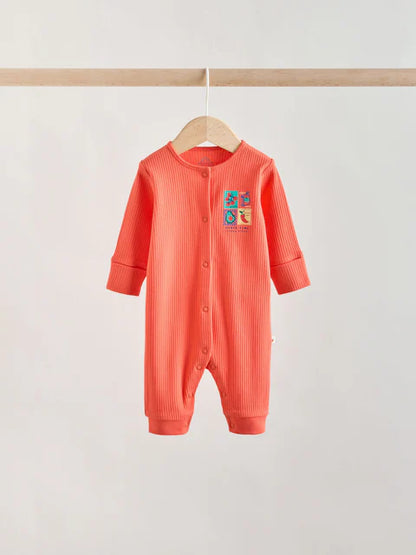 Multi Chilli Print Baby Sleepsuits 3 Pack (0mths-3yrs)