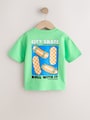 Green Skateboard Short Sleeve Back Print T-Shirt (3mths-7yrs) - Size 3-6 Months (62-68cm)