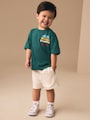 Teal Blue Puerto Rico Short Sleeve Back Print T-Shirt (3mths-7yrs) - Size 3-6 Months (62-68cm)
