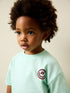 Mint Green Smile Short Sleeve Small Graphic T-Shirt (3mths-8yrs) - Mint Green Smile / 12-18 Months (80-86cm)