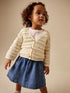 Ecru V-Neck Crochet Cardigan (3mths-7yrs) - Size 3-6 Months (62-68cm) - Ecru