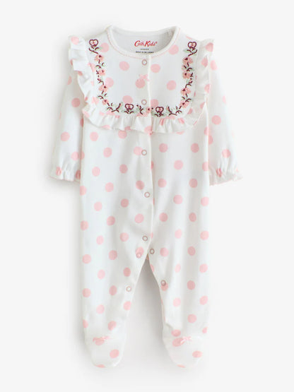 Pink/White Cath Kidston Baby Sleepsuits 3 Pack