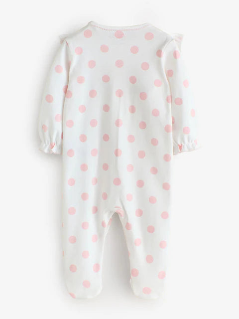 Pink/White Cath Kidston Baby Sleepsuits 3 Pack