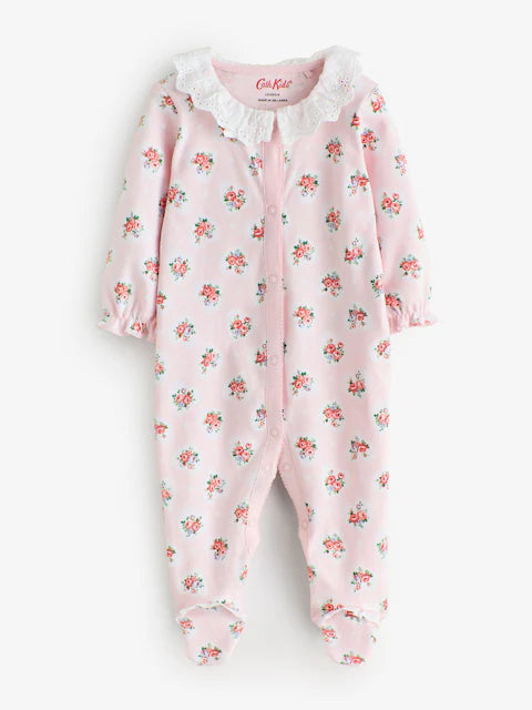 Pink/White Cath Kidston Baby Sleepsuits 3 Pack