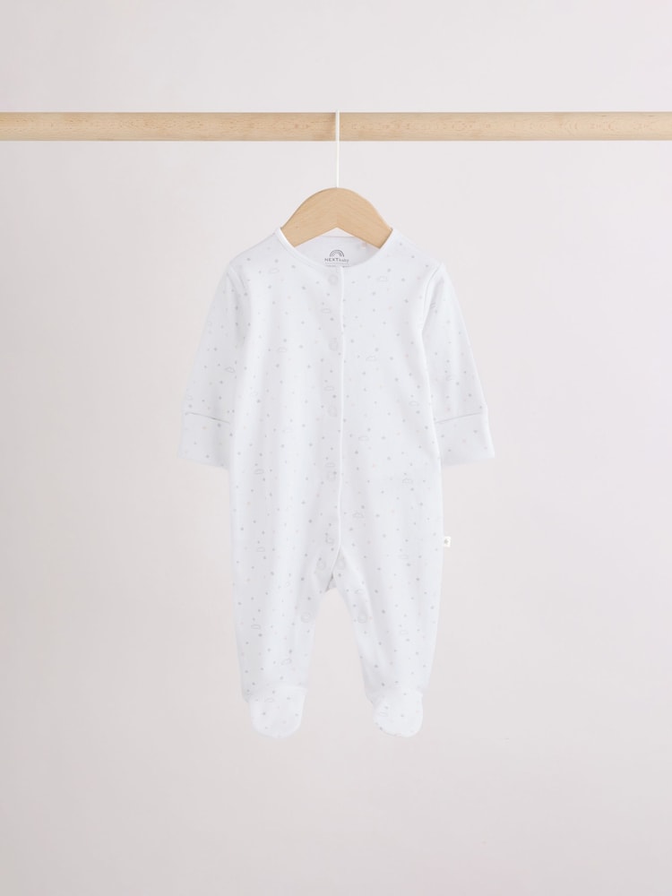 Grey Elephant Baby Sleepsuits 3 Pack (0-2yrs)