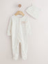 Cream Baby Sleepsuit and Hat Set (0-9mths) - Up to 3 Months (62cm)