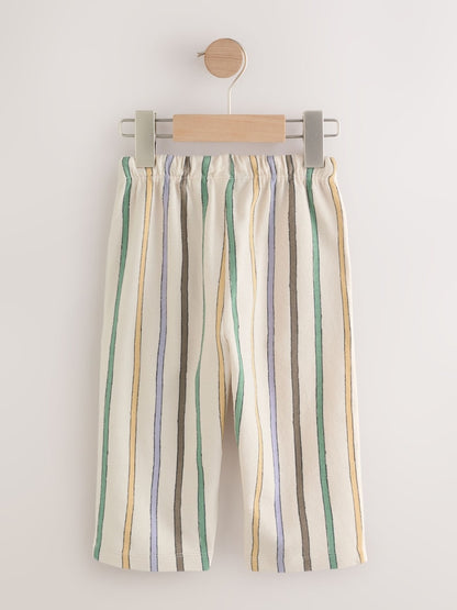 Multi Pastel Stripe Textured Lightweight Joggers (3mths-7yrs) - Size 3-6 Months (62-68cm)
