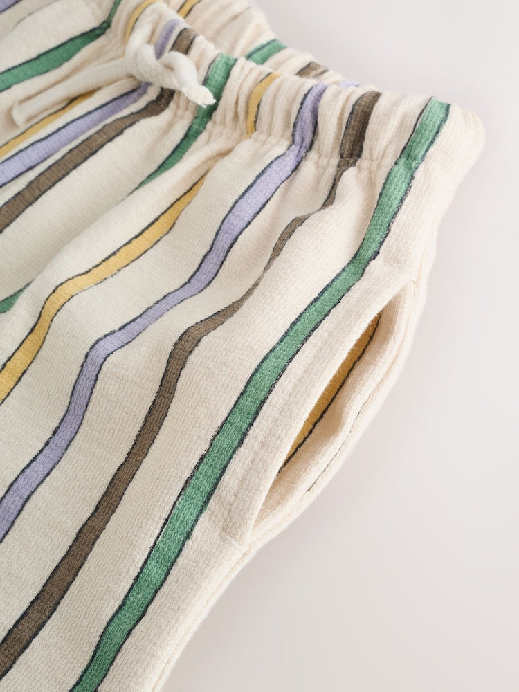 Multi Pastel Stripe Textured Lightweight Joggers (3mths-7yrs) - Size 3-6 Months (62-68cm)