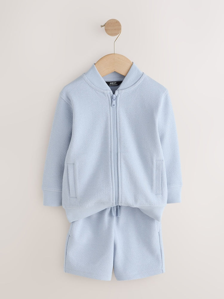 Blue Jersey Bomber and Shorts Set (3mths-7yrs)