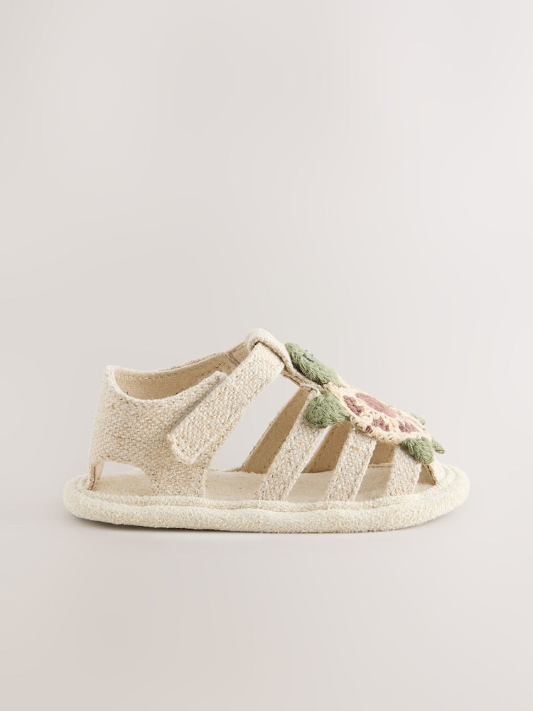Neutral Turtle Baby Fisherman Sandals (0-2mths) - Size Up To 3 Months (50 - 62cm)