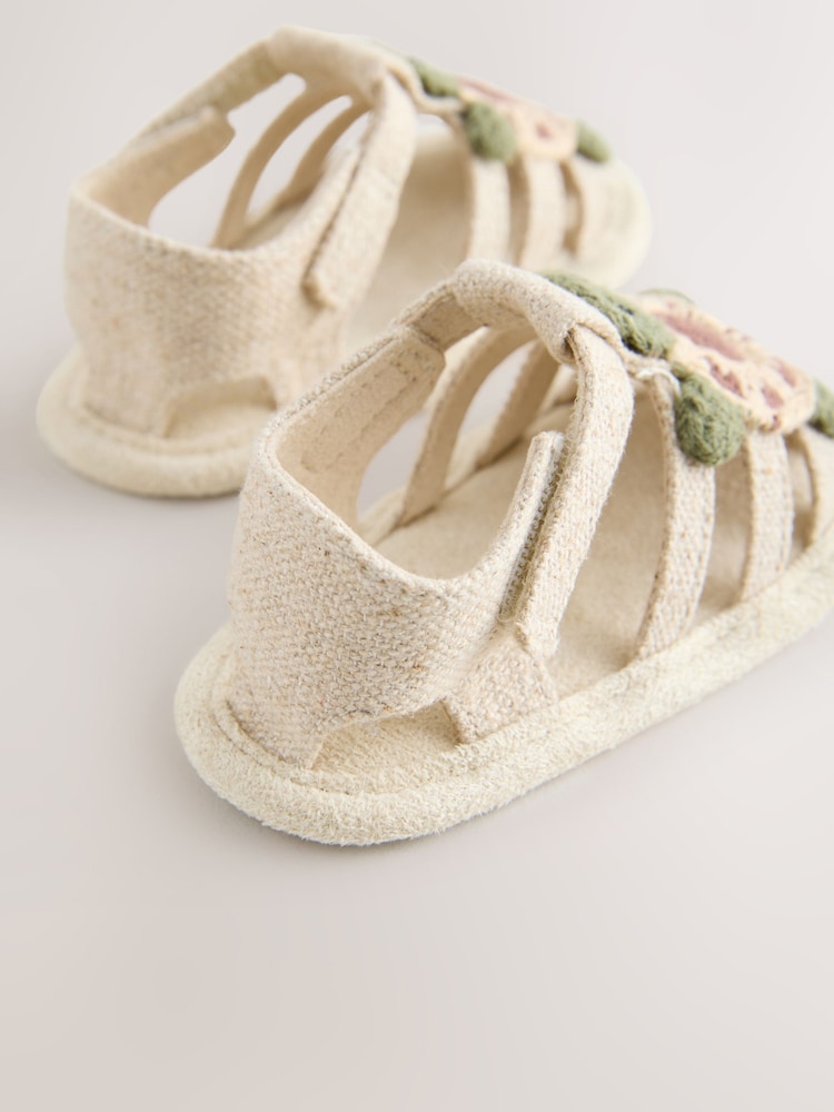 Neutral Turtle Baby Fisherman Sandals (0-2mths) - Size Up To 3 Months (50 - 62cm)