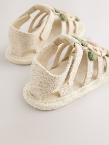 Neutral Turtle Baby Fisherman Sandals (0-2mths) - Size Up To 3 Months (50 - 62cm)