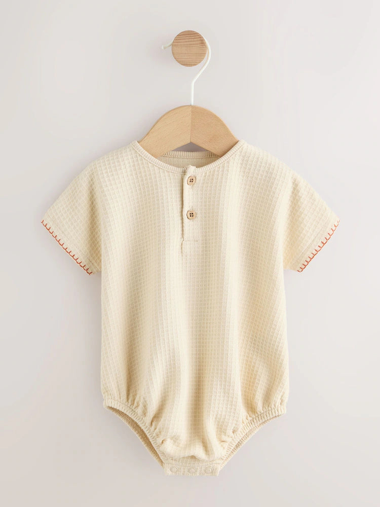 Yellow Fruit/Veg Print Dungarees And Bodysuit Baby Set (0mths-2yrs)