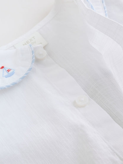 Blue Nautical Smart Shirt and Shorts Baby Set (0mths-2yrs)