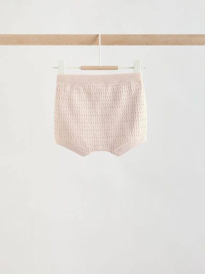 Neutral/Bright Farm Knitted Top and Shorts Baby Set (0mths-2yrs)