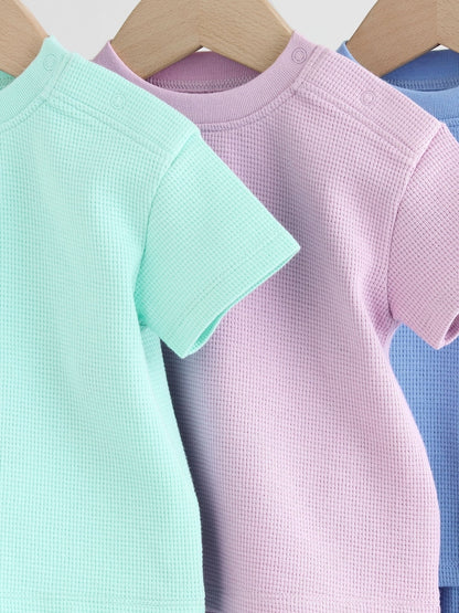 Blue/Lilac/Green Tops and Shorts 6 Piece Baby Set (0mths-2yrs)