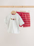 Red Farm Print Top and Shorts Baby Set (0mths-2yrs) - Red Farm Print / 12-18 Months (80-86cm)