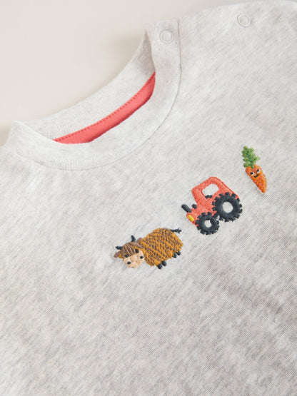 Red Farm Print Top and Shorts Baby Set (0mths-2yrs)