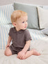 Brown Polo Top and Shorts Baby Set (0mths-2yrs) - Brown / 12-18 Months (80-86cm)