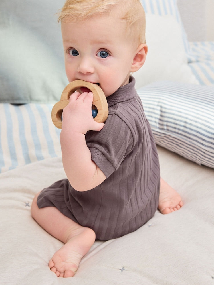Brown Polo Top and Shorts Baby Set (0mths-2yrs)