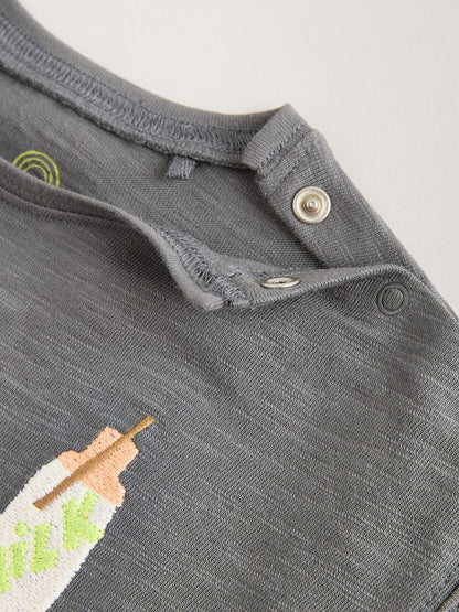 Grey Picnic Top &amp; Trousers Baby Set (0mths-2yrs)
