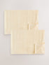 2 Pack Yellow Cotton Baby Cellular Blankets - 100x150