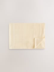 2 Pack Yellow Cotton Baby Cellular Blankets - Size 75x95