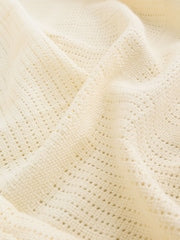 2 Pack Yellow Cotton Baby Cellular Blankets - Size 75x95