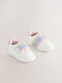 White Rainbow Baby Touch Fasten Trainers (0-24mths) - Up To 3 Months (50 - 62cm)