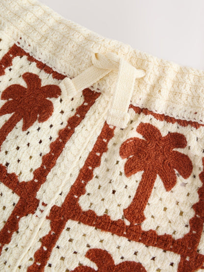 Rust Brown Crochet Palm Tree Set (12mths-7yrs)