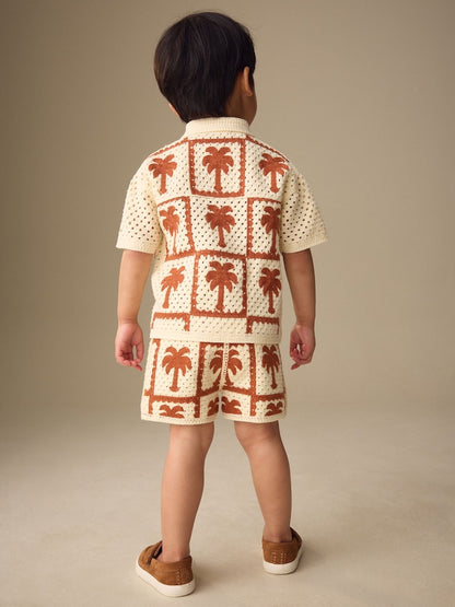Rust Brown Crochet Palm Tree Set (12mths-7yrs)