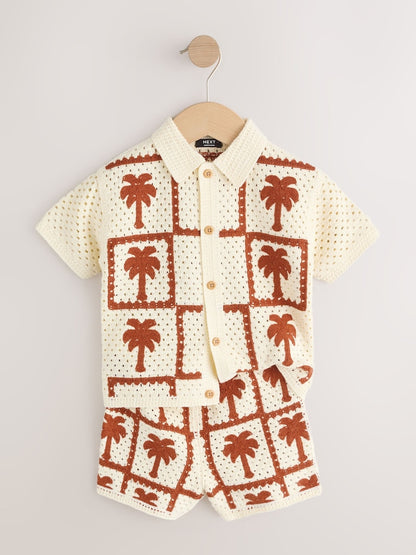 Rust Brown Crochet Palm Tree Set (12mths-7yrs)