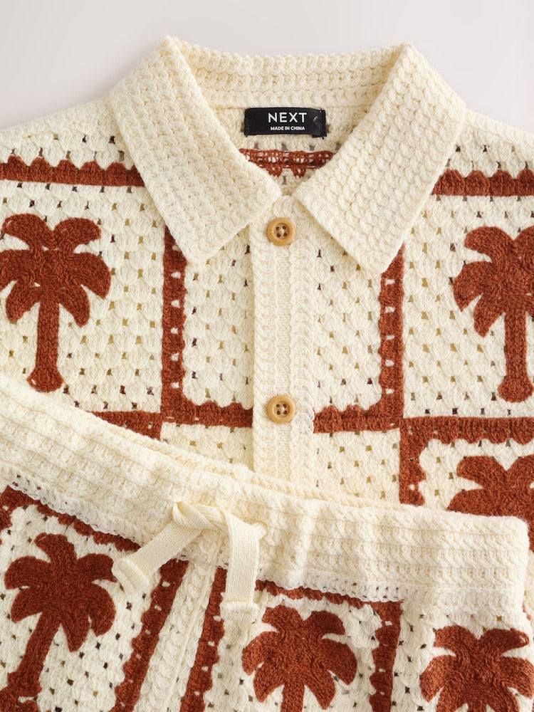 Rust Brown Crochet Palm Tree Set (12mths-7yrs)