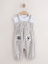 Black/White Stripe Baby Dungarees and Bodysuit Set 2 Piece (0mths-2yrs) - 12-18 Months (80-86cm)