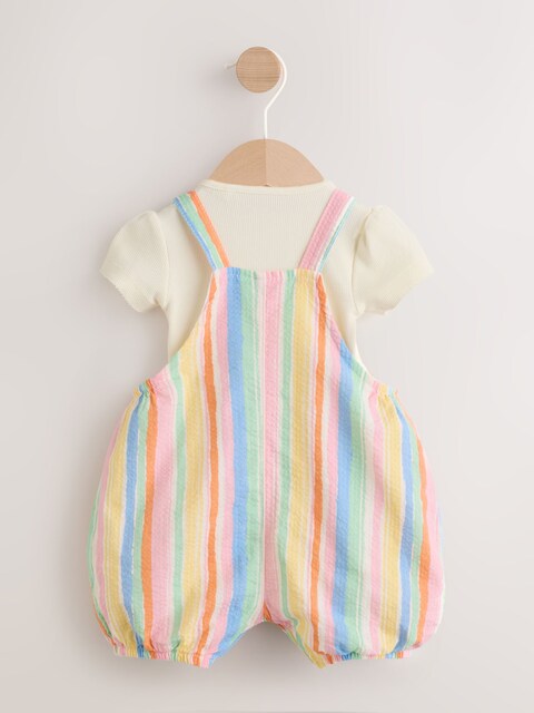 Multi Character Baby Dungarees and Bodysuits Set 2 Piece (0mths-2yrs)