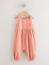 Orange Tropical Baby Long Leg Muslin Romper (0mths-3yrs) - Orange Tropical / 12-18 Months (80-86cm)