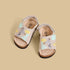 Giraffe Applique Sandals with Hook and Loop Closure