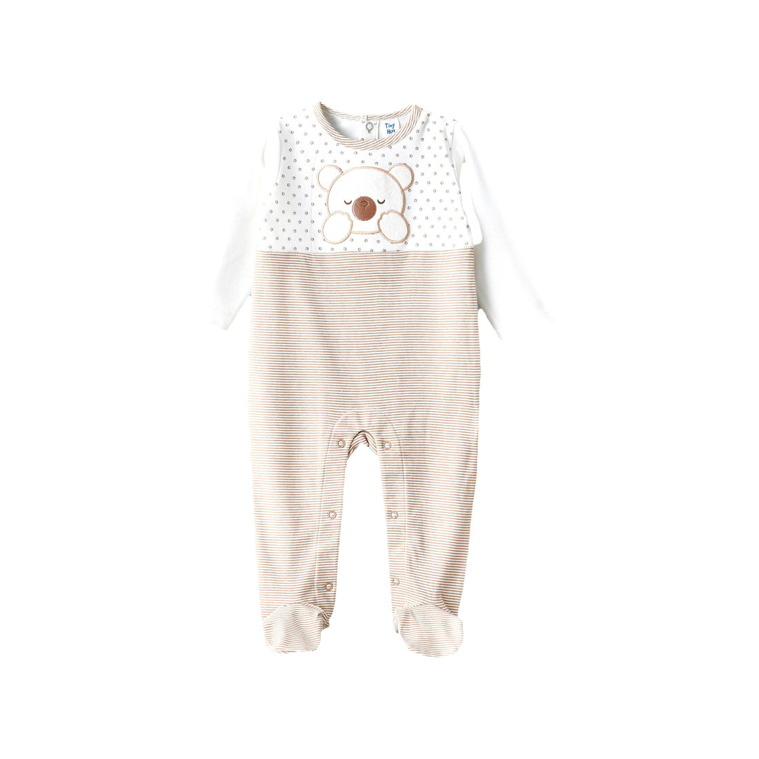 UniqKidz Striped Long Sleeves Sleepsuit - Multicolour / 3-6 mths